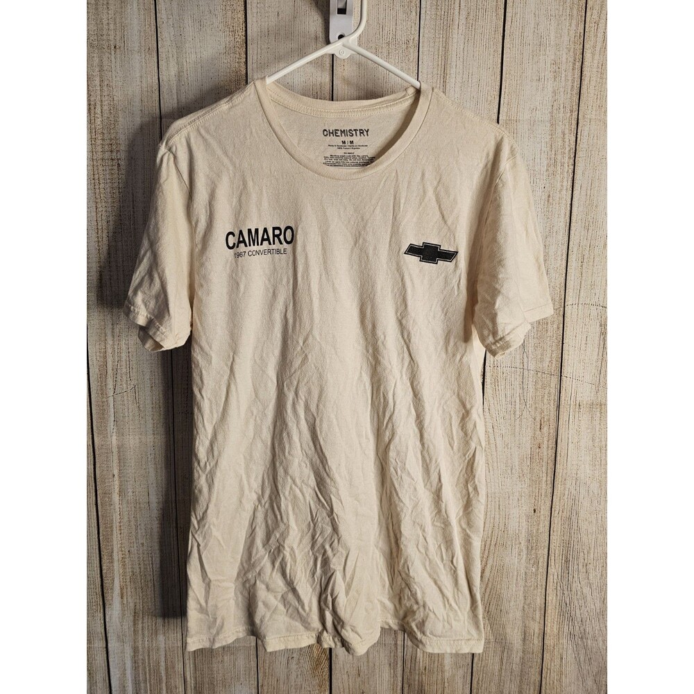 Chevrolet Camaro 1967 Convertible SS Graphic T Shirt Mens Medium Cream GM